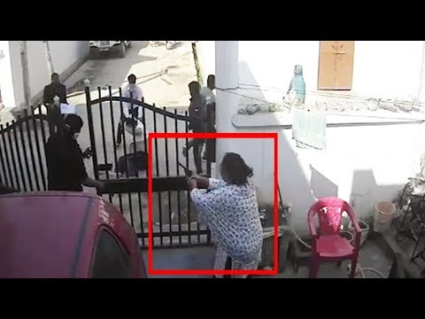 Watch: Lucknow woman opens fire on goons to save husband under attack