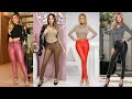 Such a Graceful & stunning collection of leather legging designs ideas for girls #fashion #2022