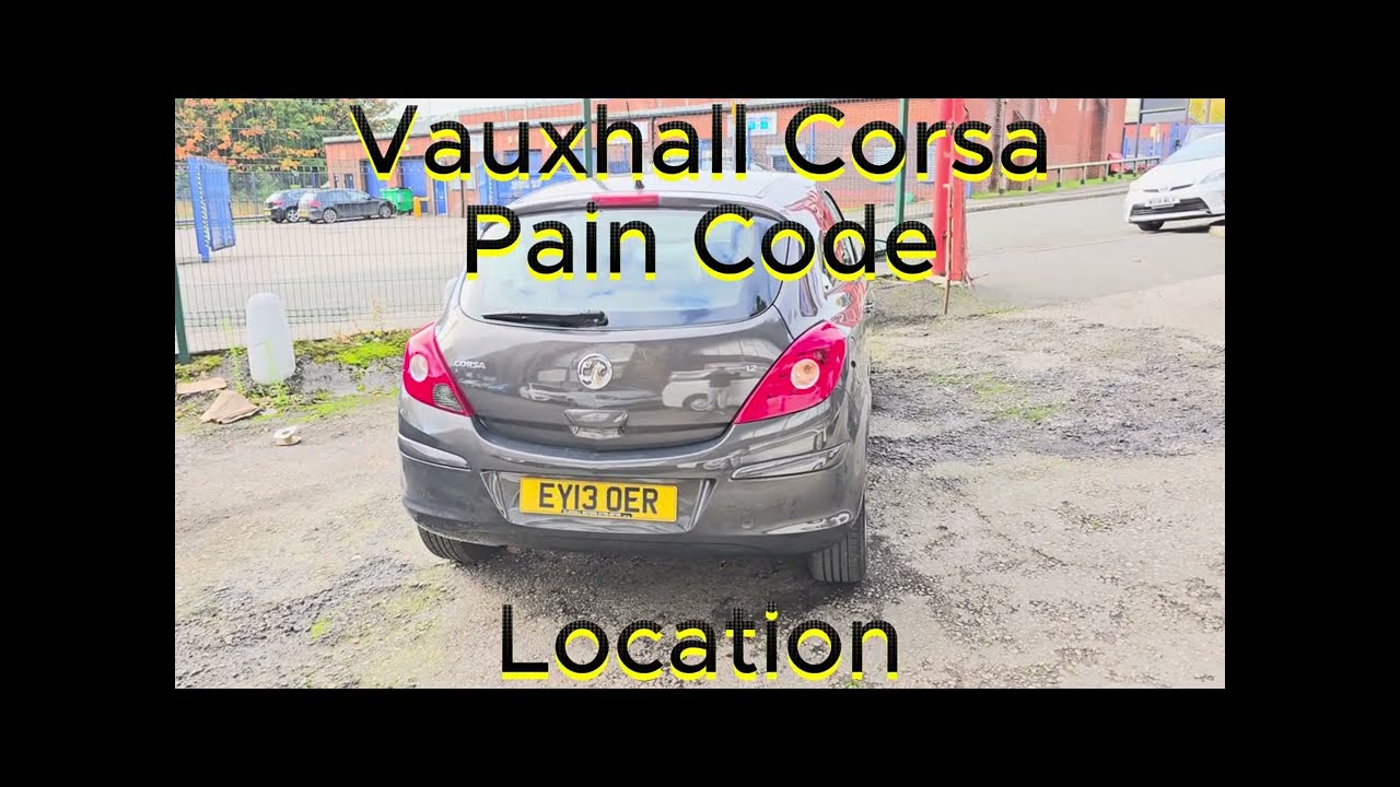 Vauxhall Corsa Paint Code Location