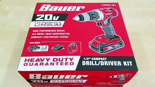 BAUER 20V Hypermax™ Lithium-Ion Cordless 1/2 In. Drill/Driver Kit @JamesBondJB007 @harborfreight