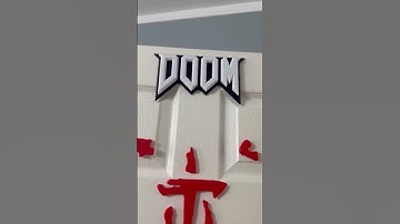 DOOM ETERNAL I Print the Mark of The Beast For My Door  #gaming #shorts #3dprinting