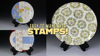 3 Easy Ways to Decorate Pottery With Stamps - You can even MAKE YOUR OWN STAMPS!!