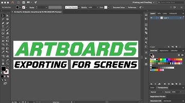 Adobe Illustrator CC 2017 - Artboards - Exporting for Screens