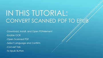 How to Convert Scanned PDF to EPUB