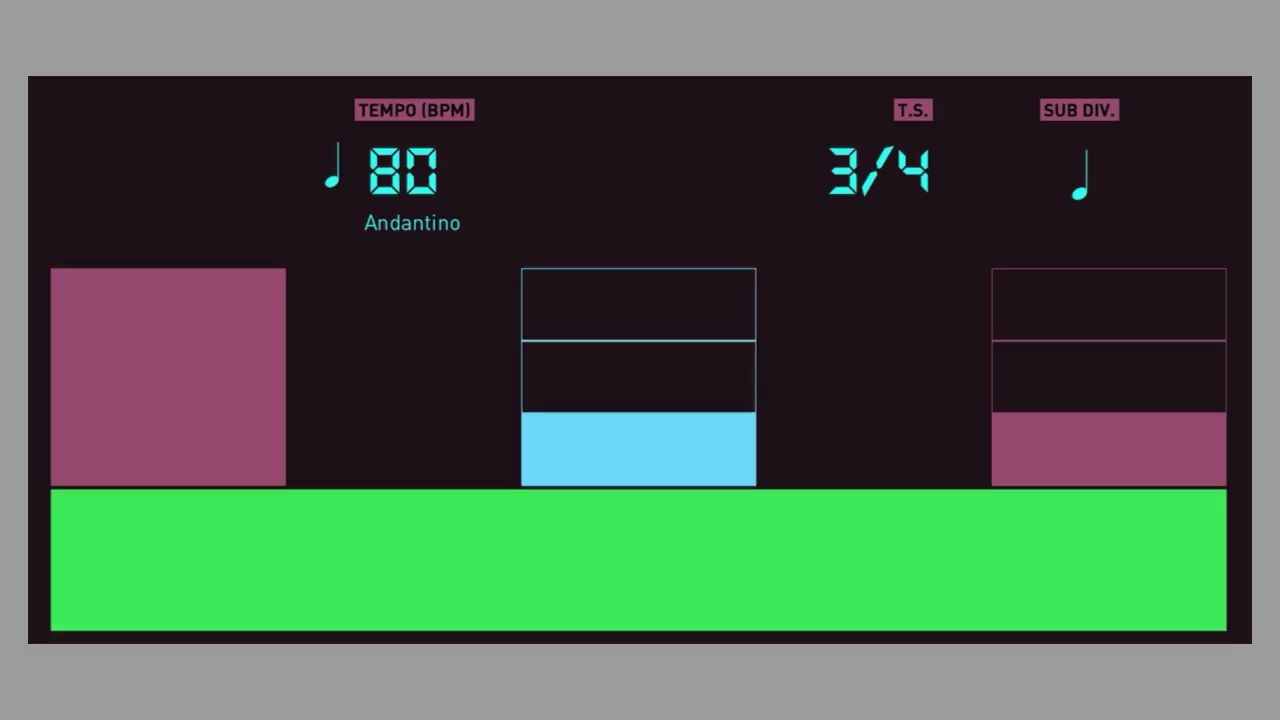 Metrónomo/Metronome 80 BPM 3/4