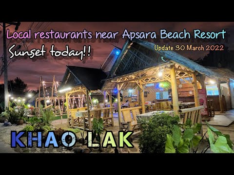 Are there any local restaurants near Apsara Beach Resort? and Sunset here today.