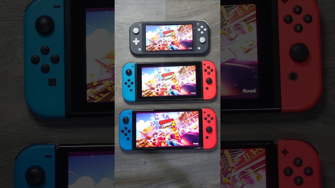 Garfield Kart 2 - All You Can Drift - Switch Lite vs Standard vs Oled | Speed Test Comparison