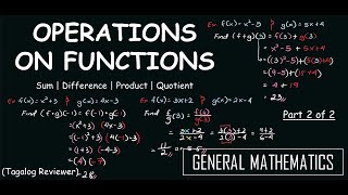 Operations on Functions 2/2 (TAGALOG) | General Mathematics