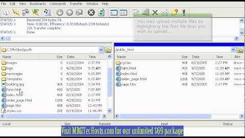 [MRGTecHelp.com FTP CUTEFTP Tutorial Series] Transferring files in Cute FTP