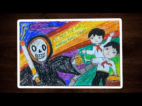 Video VẼ TRANH ĐỀ TÀI: THẾ GIỚI KHÔNG KHÓI THUỐC/ TRANH CỔ... - youtube