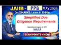 Simplified Due Deligence   -KYC JAIIB-PPB May 26Get 2 Marks in 10 Min Exam MCQs #S95