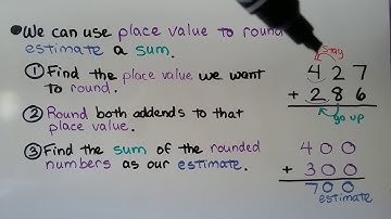 3rd Grade Math 1.3, Estimate Sums