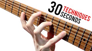 30 techniques in 30 seconds