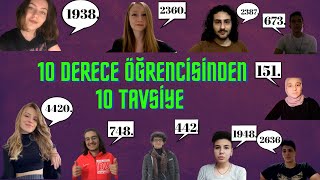 7 Dk'da 10 Derece Öğrencisinden Tavsiye