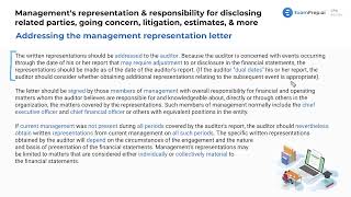 Considerations of the Management Representation Letter [CPA Prep]