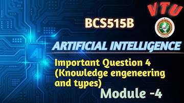 VTU BCS515B |Knowledge engeneering and types |Artificial Intelligence – 80+ Marks Guaranee 
