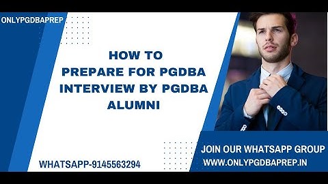 PGDBA interview prep by PGDBA Alumni