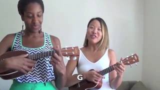 Three Little Birds | Bob Marley | Ukulele Tutorial by K Funk and Lady Ree