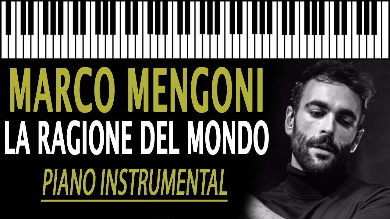 Marco MENGONI - La ragione del mondo KARAOKE (Piano Instrumental)