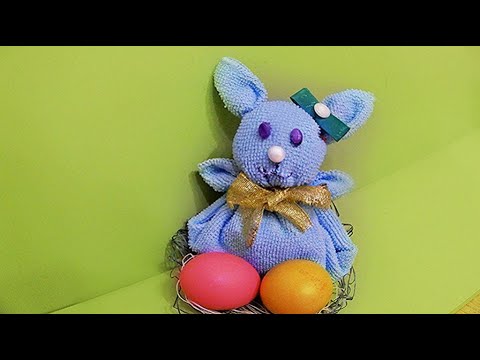 Кролик из полотенца! Простой и красивый способ упаковки пасхального яйца! Пасха 2020!