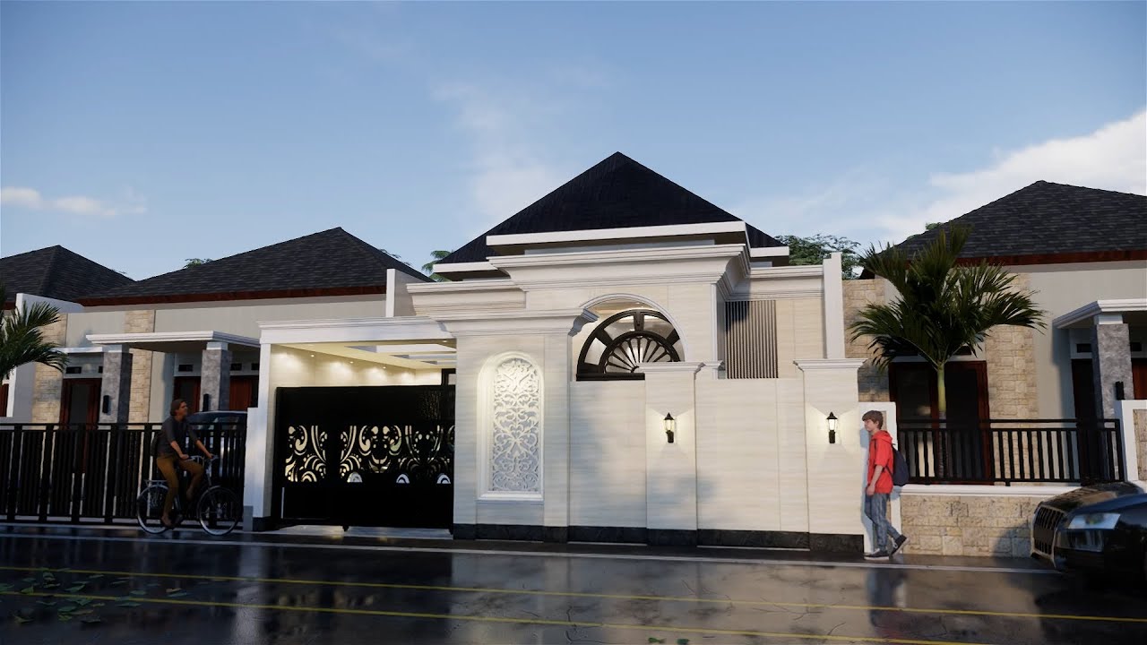 DESAIN RUMAH TINGGAL 1 LANTAI CLASSIC MODERN LUAS TANAH 8x15 TAPI SEMEWAH INI!!!