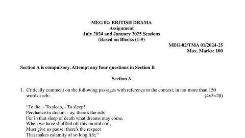 MEG-02 SOLVED ASSIGNMENT 2024-2025 IGNOU ENGLISH MEDIUM #ignouassignmentsno1 #2024 #2025