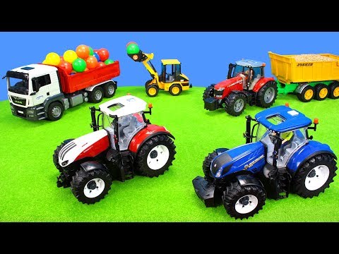 Bruder Tractor & Excavator In Best Action | Toys & Playsets Unboxing Movie For Kids