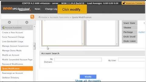 How to modify an account