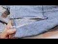 The magic stitch to fix a tough hole in jeans yourself without leaving any trace