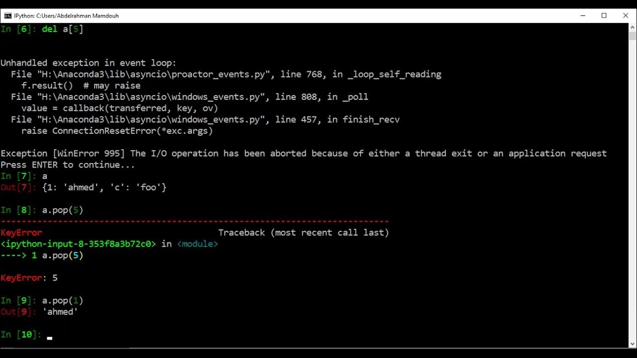 Python Dictionary and sets شرح بايثون بالعربى - YouTube