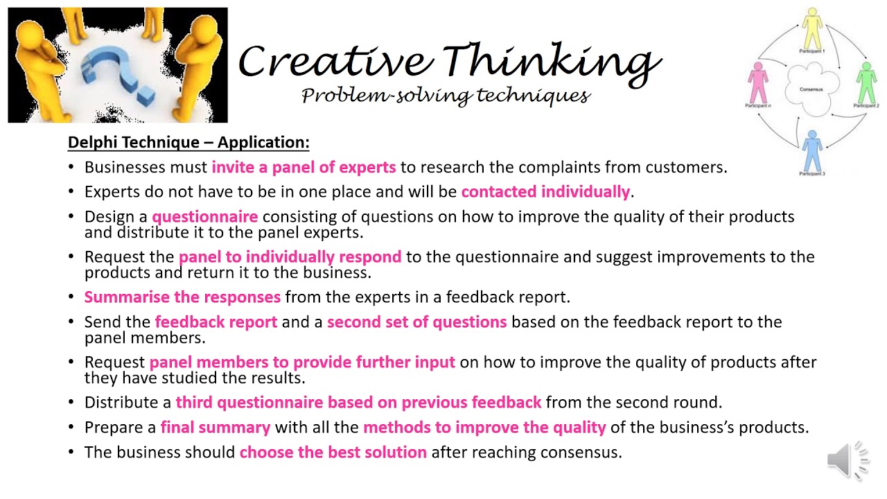 problem solving and creative thinking speech