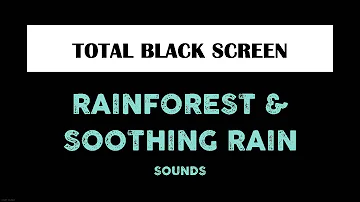 Tropical Rainforest Sounds with Rain 10 Hours Black Screen Relaxing Sleep Dark Screen