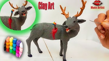 Clay Sculpting: DIY How To Make Deer With Clay | How to make animals with Clay | clay art