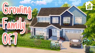 Growing Together: Large Family of 7 Suburban Home ~ Sims 4 Early Access Speed Build Base Game + EP