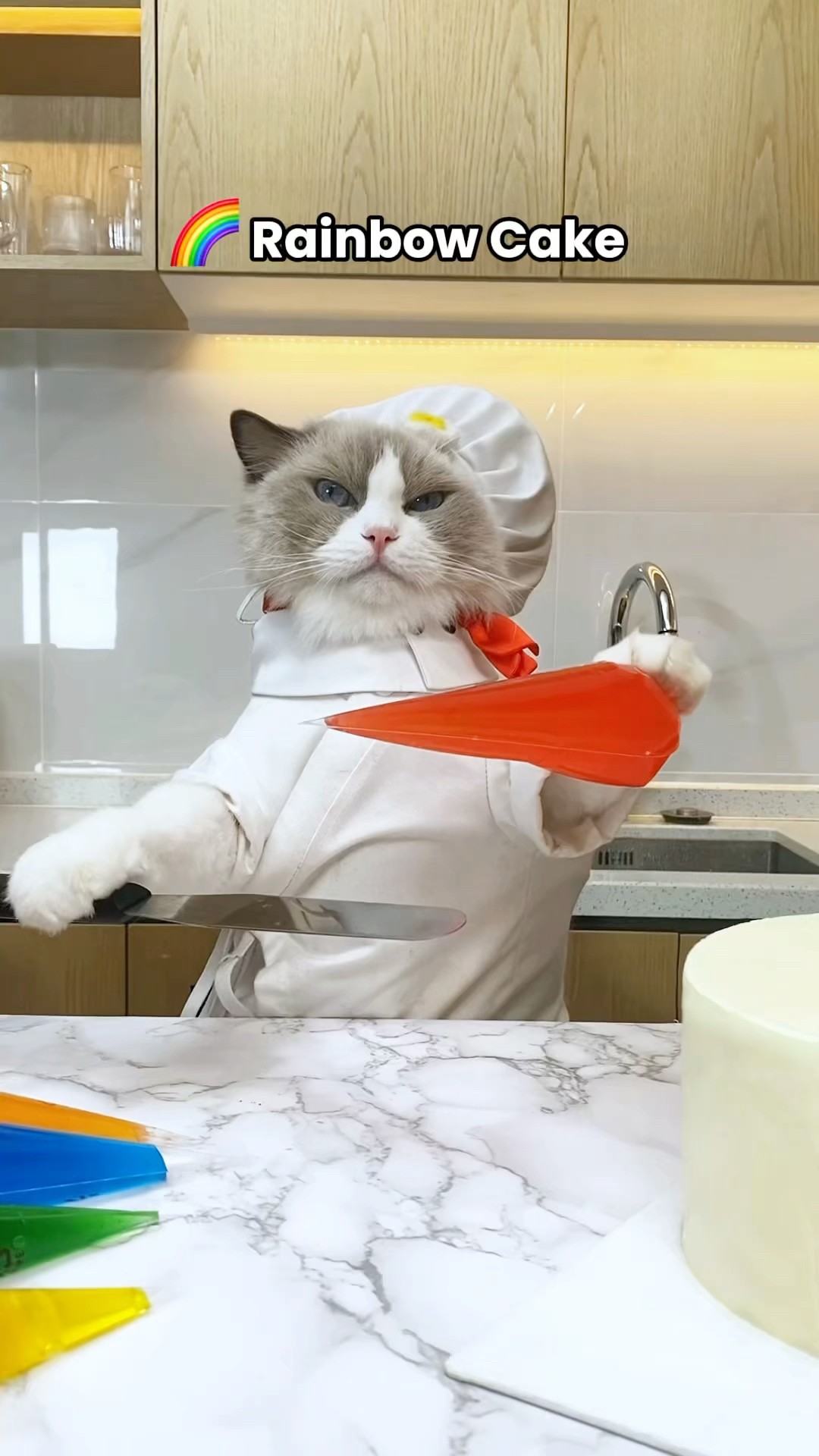 ?? Puff is whipping up a magical rainbow cake! Taste the colors! #RainbowBaking #thatlittlepuff