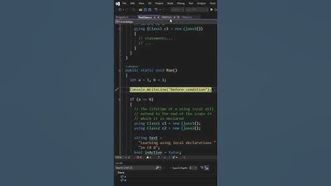 Using declarations in C# 8  #shorts #csharp