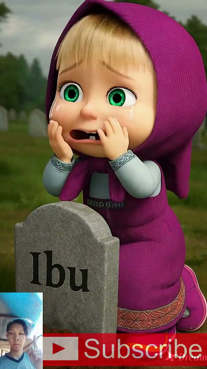 Masha and The Bear Menangis di Kuburan Ibu 💔😭” #upinipinterbaru2025 #cartoon