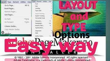 LAYOUT AND TYPE MENU ||PAGEMAKER 7.0||@AdobeCreativeCloud #pagemaker #menu #computer