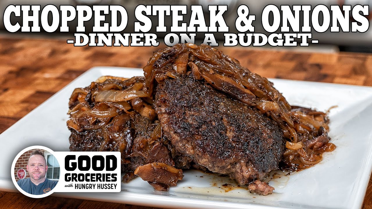 Chopped Steak with Caramelized Onions & Mushrooms Blackstone Griddle