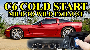 COLD START 2008 C6 Corvette Headers and Tune Mild to Wild Exhaust