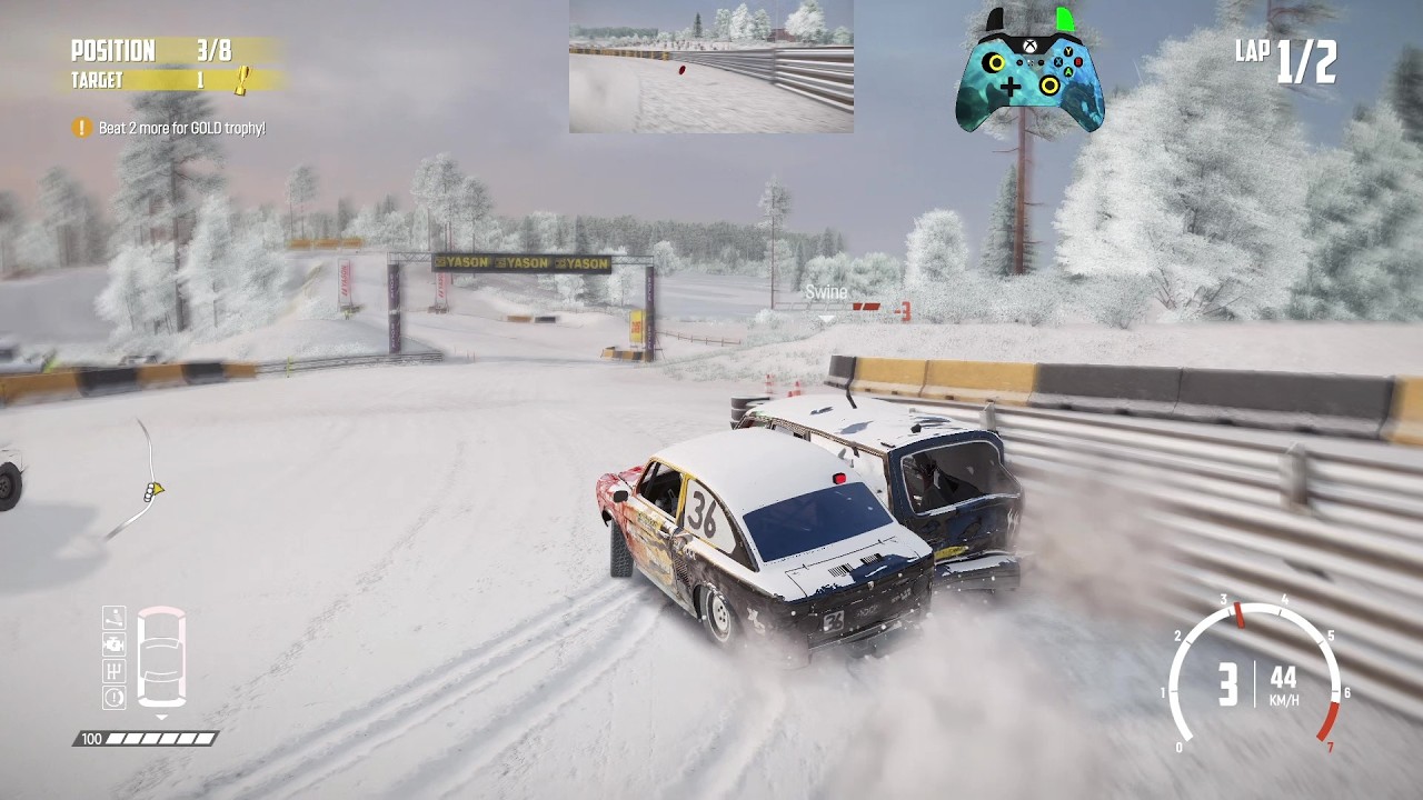 Wreckfest 26.02.28 KillerBee Race - Pinehills Raceway Rally Circuit Reverse