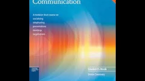 Communicating in Business (Simon Sweeney) - CD1