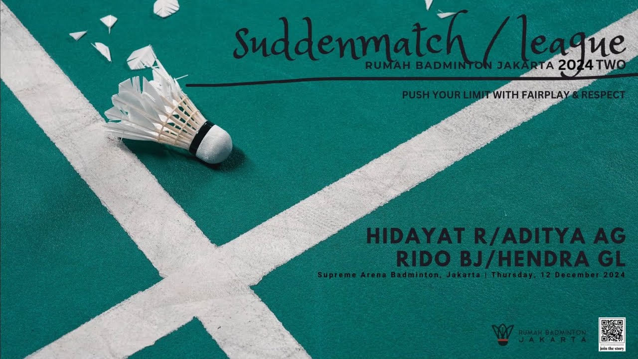 Hadiyat R HIDAYAT R/ADITYA AG vs RIDO BJ/HENDRA GL | SM/L RBJ 2024 Season 2 | Dec ...