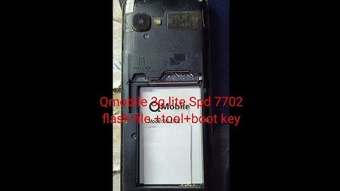 Qmobile 3g lite spd 7702 flash +tool+boot key 💯% Ok