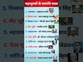 भारतीय महापुरुषों के समाधिस्थलों की सूची  #gk question and answer #gkquiz #gernalknowlage