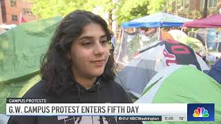 George Washington University proPalestinian protest enters fifth day | NBC4 Washington