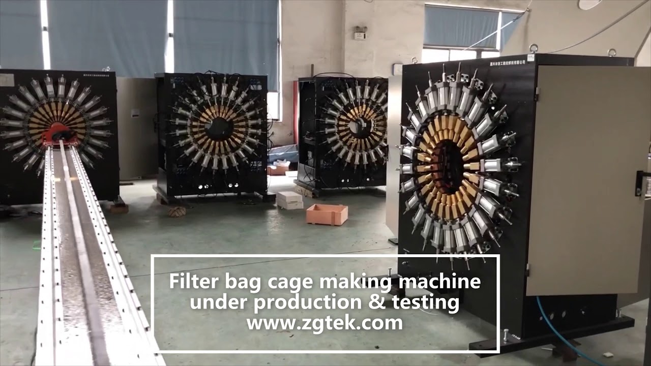 Filter bag cage making machine YouTube