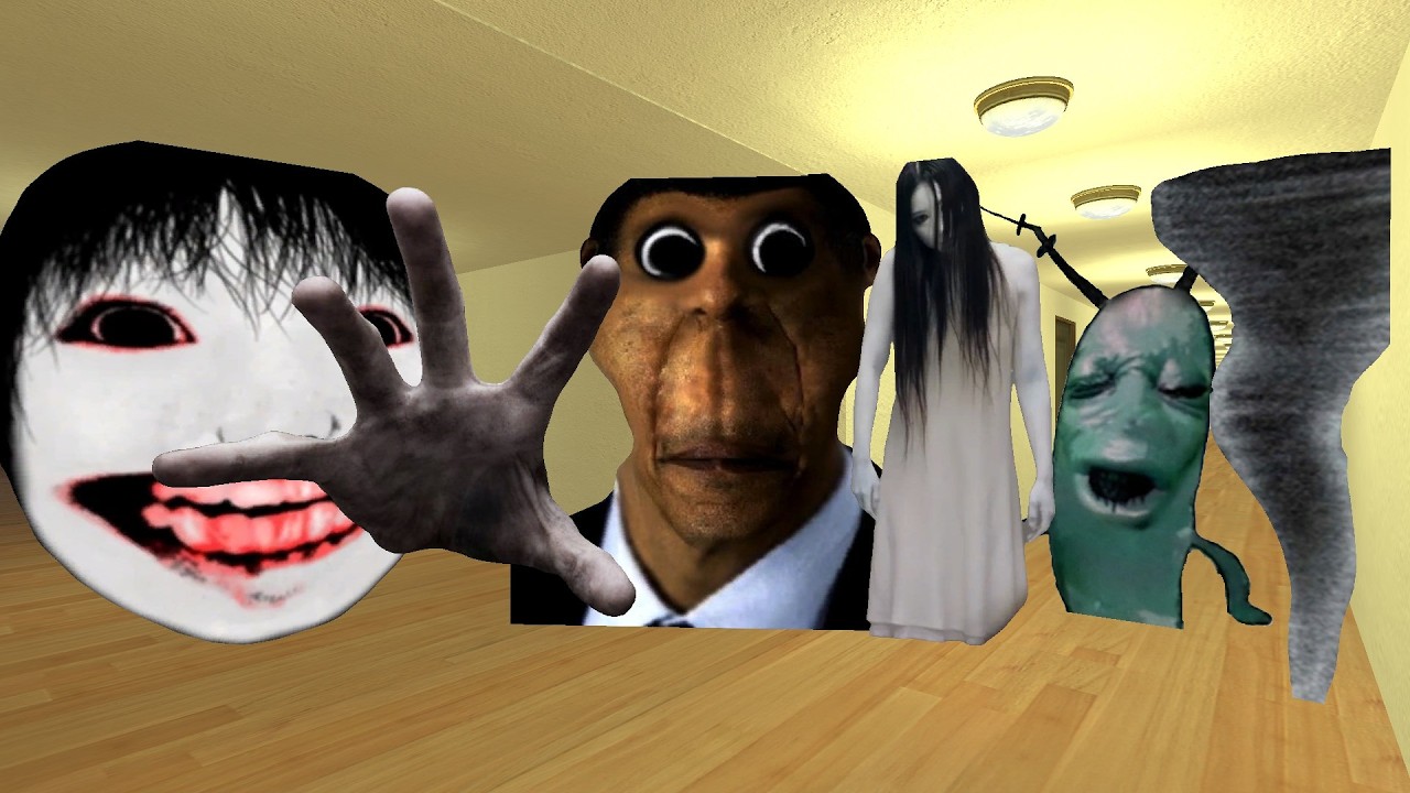 Yoshie & Hand 1 & Obungga & Plank Ton & Akayako & Tomado Nextbots Gmod Gameplay Long Video