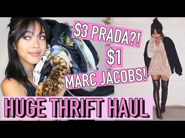 BIRTHDAY THRIFT HAUL! $3 PRADA, $1 MARC JACOBS! | FASHION | Nava Rose