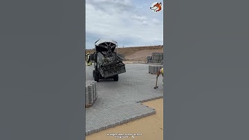 Machine Placing Paving Stones in Groups for Fast and Efficient Ground Coverage